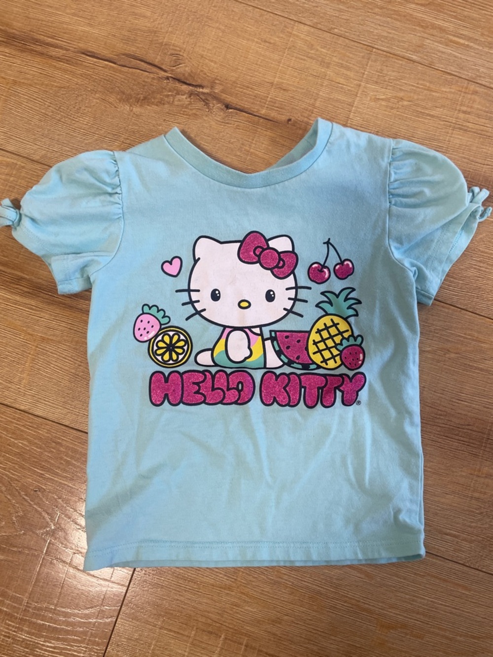 3T Hello Kitty Girls' Light Blue Graphic Tee